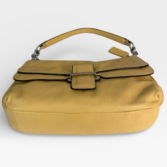 Coach 23346 Canary Yellow Leather Hobo Shoulder Bag - Picture 5 of 10